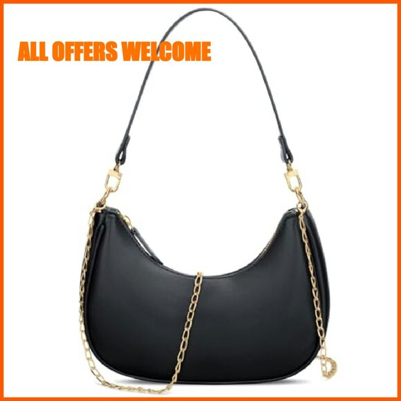 PU Leather Shoulder Bag with Removable Strap, Spacious Compartments - Picture 8 of 8